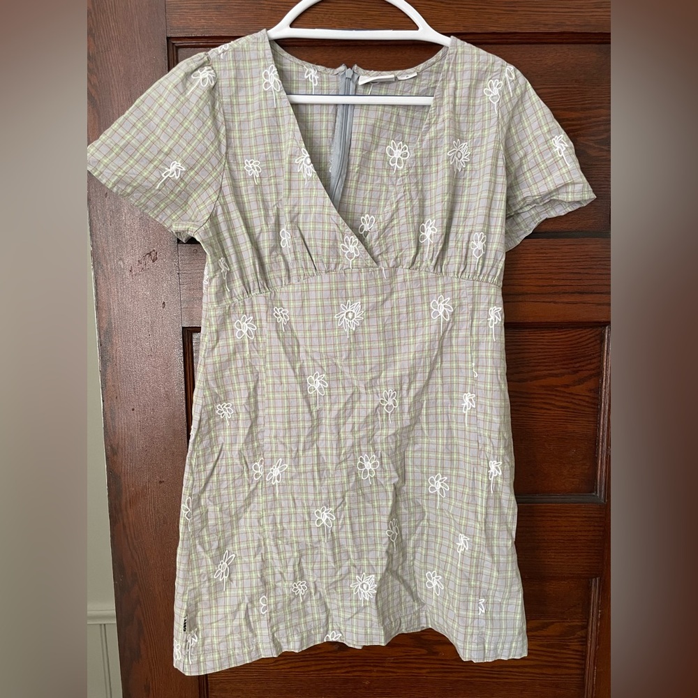 Obey mini linen dress, size medium